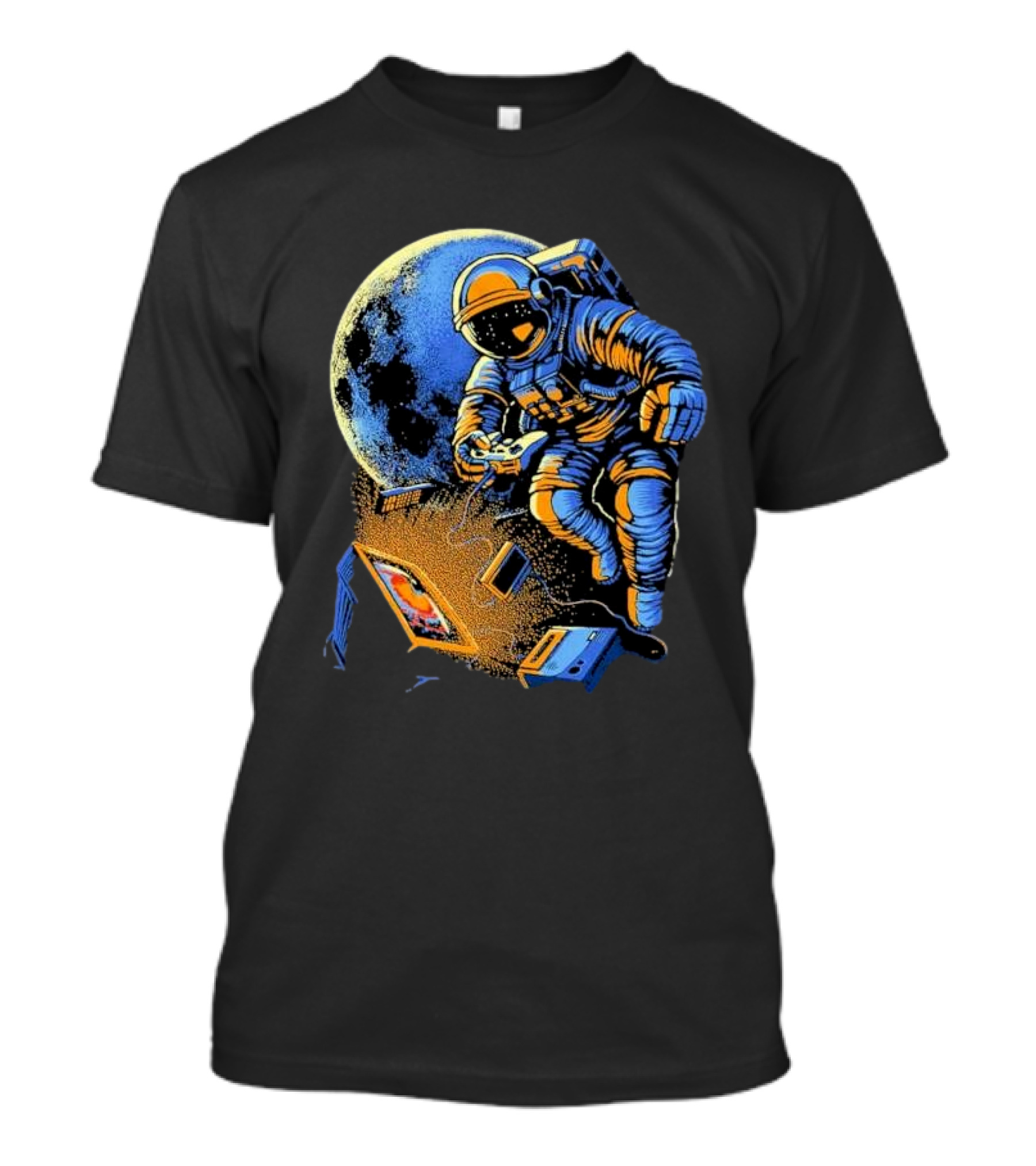 Space Arcade Astronaut Gamer Adventure Intotheam T-Shirt