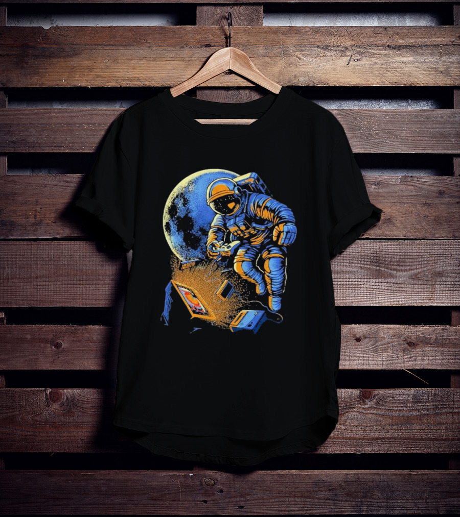 Space Arcade Astronaut Gamer Adventure Intotheam T-Shirt