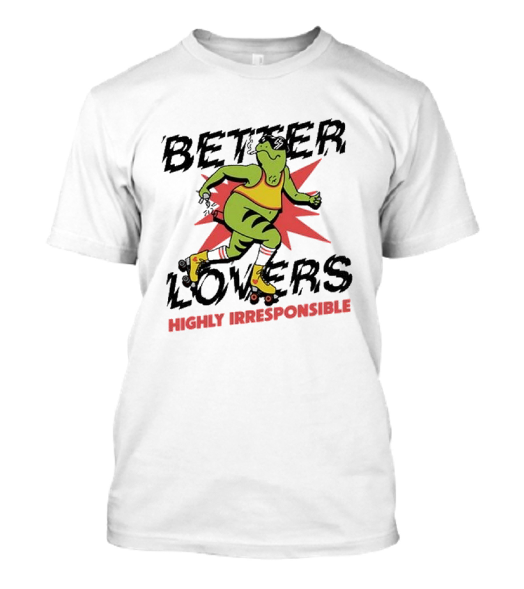 Better Lovers Highly Irresponsible Roller Skating Frog T-Shirt