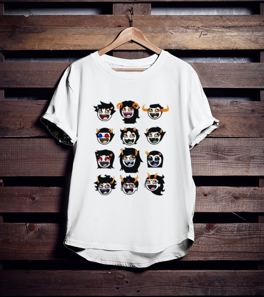 Homestuck Troll Smiley Faces Collection T-Shirt