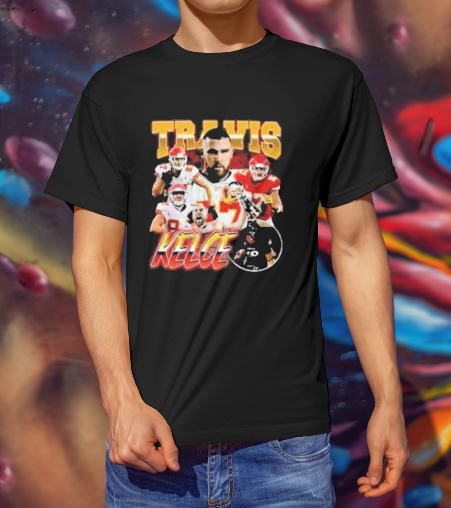 Travis Kelce Chiefs Players Collage T-Shirt