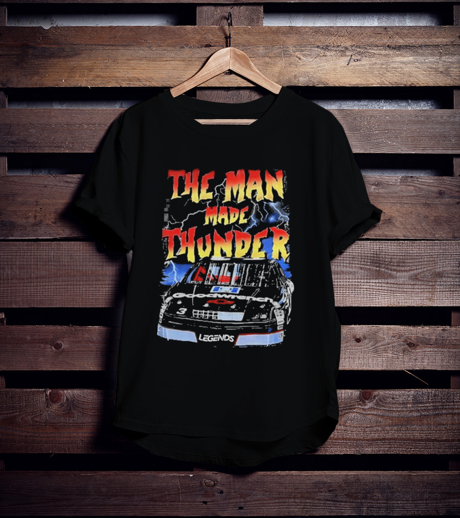 Dale Earnhardt 3 The Man Made Thunder Legends T-Shirt