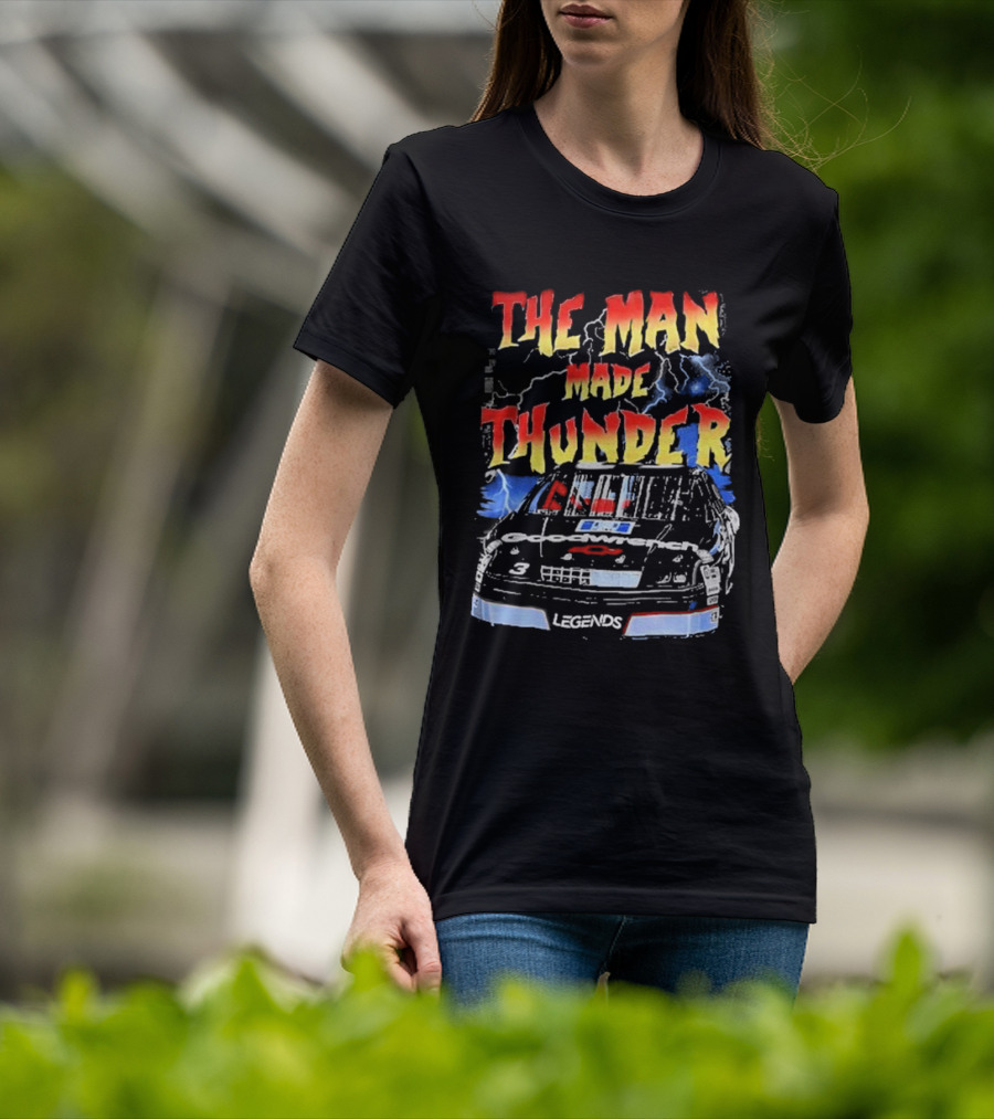 Dale Earnhardt 3 The Man Made Thunder Legends T-Shirt