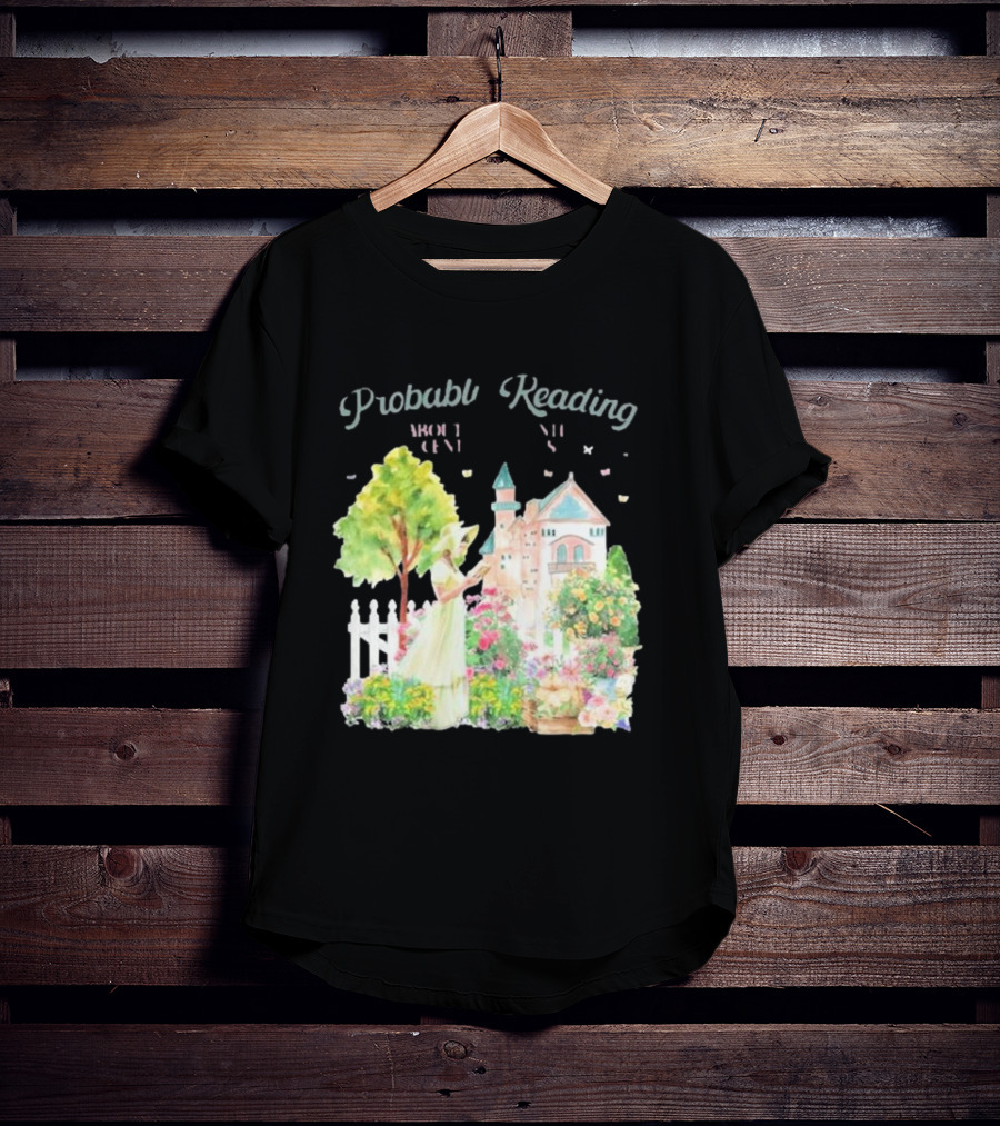 Opal And June Probably Reading About Dukes Victorian Garden Scene T-Shirt