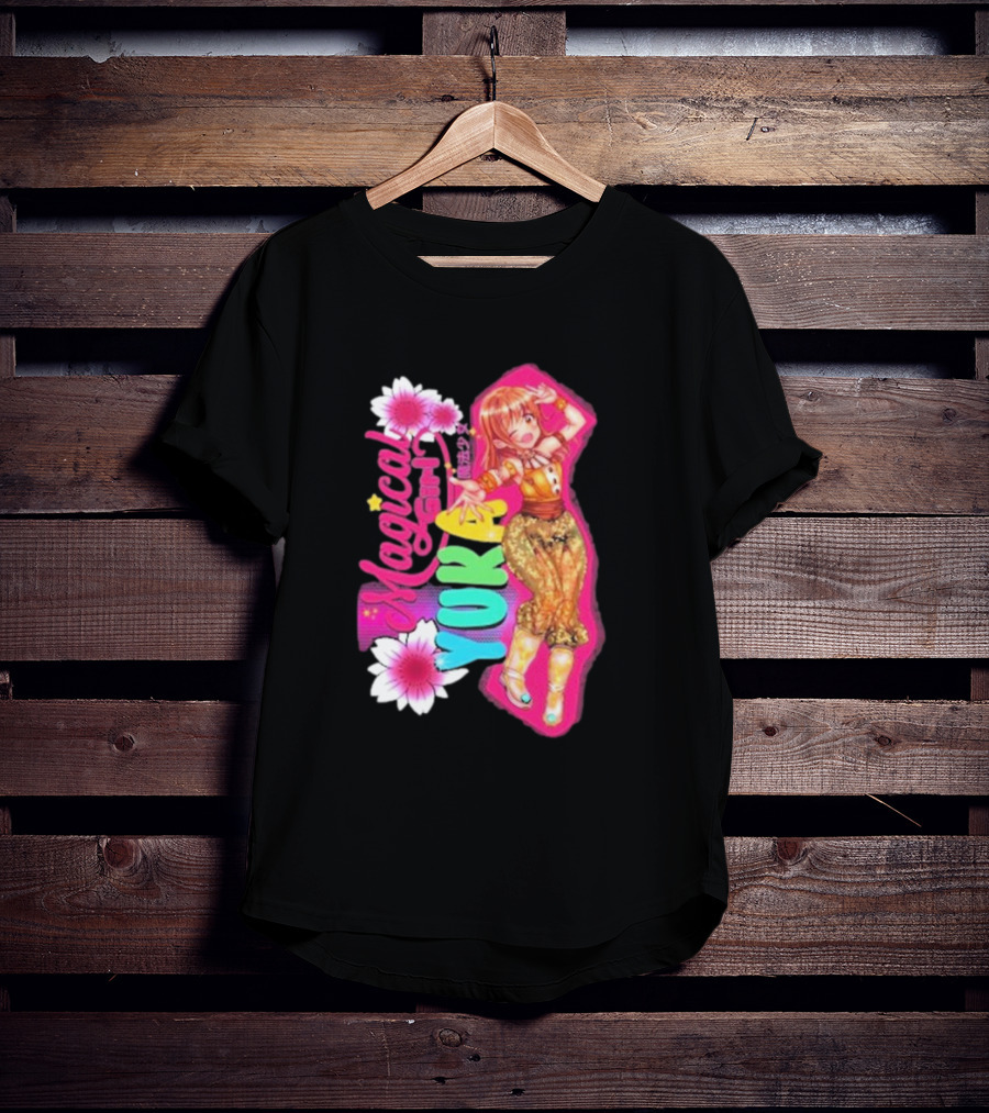 Magical Girl Yuka Sakazaki Vibrant Floral T-Shirt