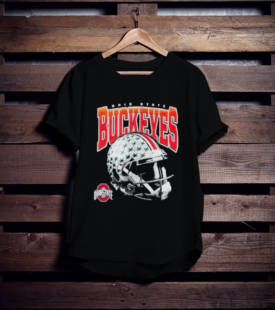 Ohio State Buckeyes Helmet Realistic Sports T-Shirt