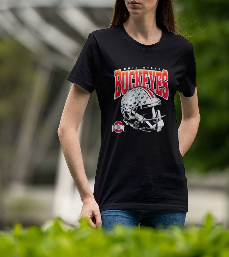 Ohio State Buckeyes Helmet Realistic Sports T-Shirt
