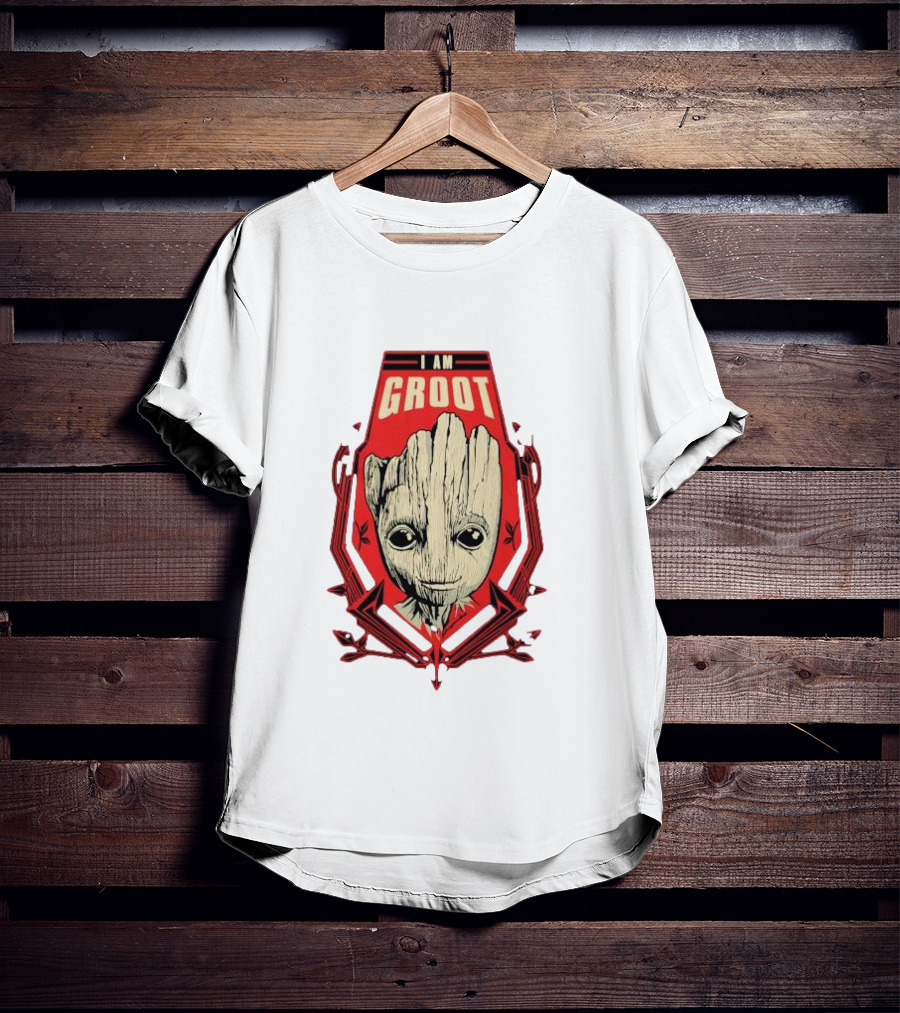I Am Groot Shield Guardians Of The Galaxy Bravado T-Shirt
