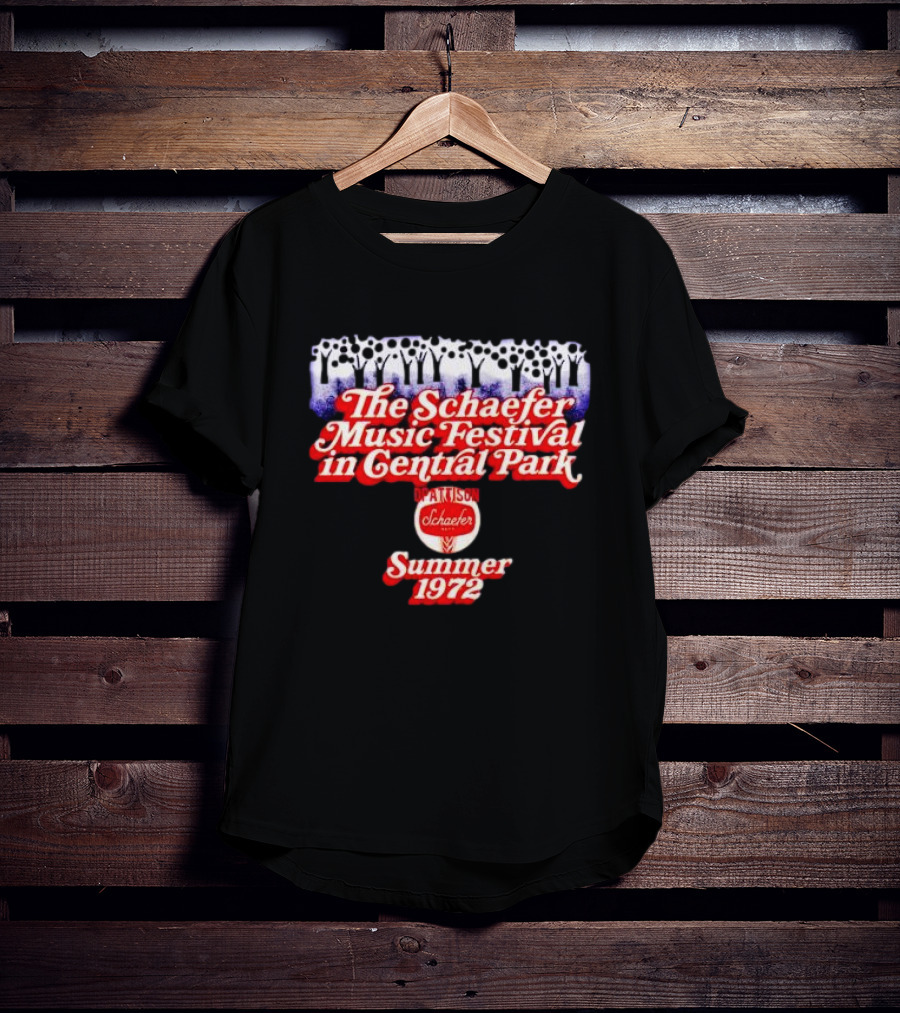 The Schaefer Music Festival In Central Park Pattison Schaefer Summer 1972 Scenic Trees T-Shirt
