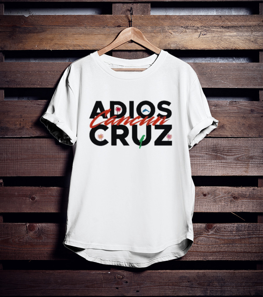 Colin Allred Adios Cancun Cruz Palm Tree Tropical Parrot T-Shirt