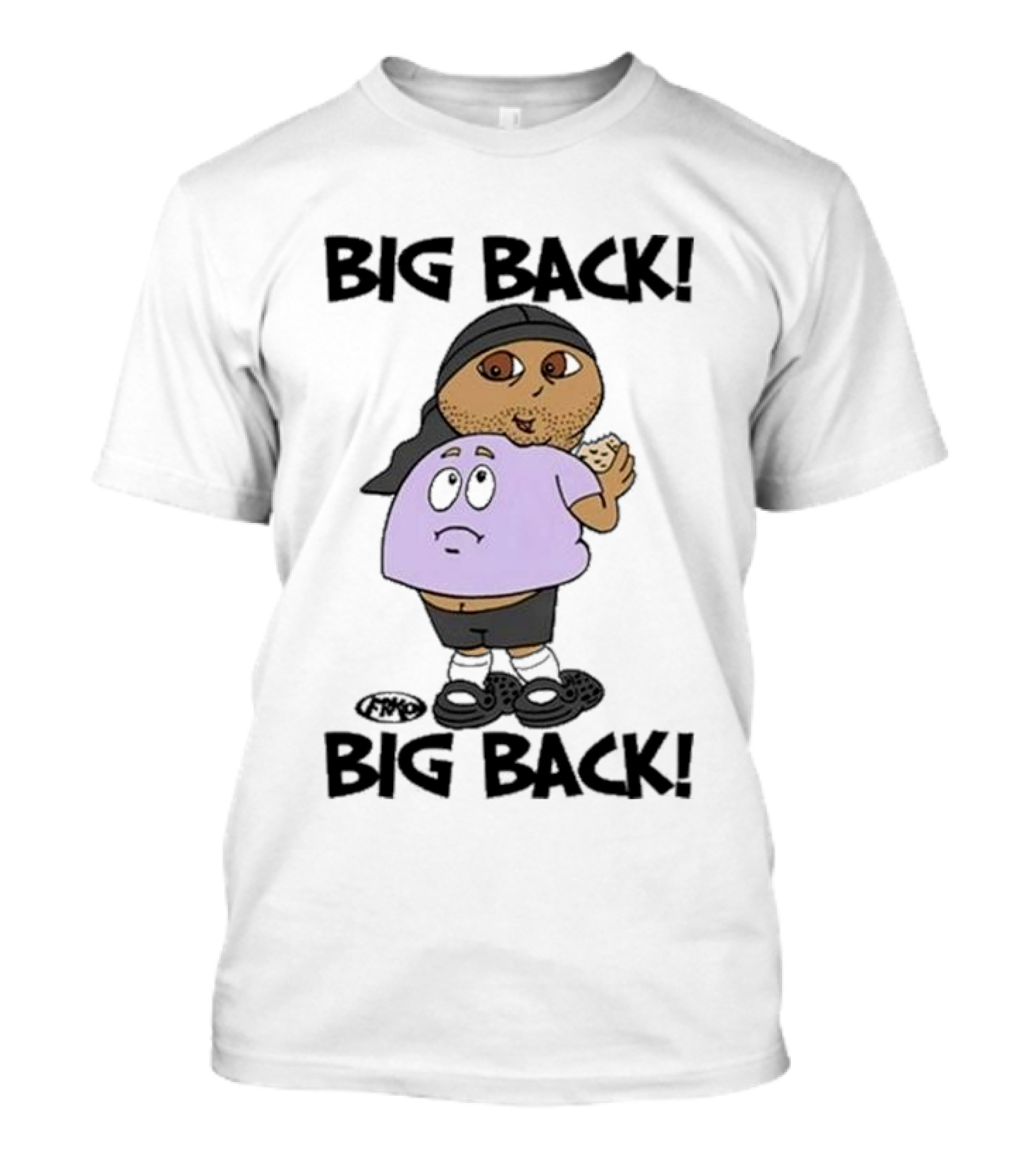Frk Opestcontrol Store Big Back Big Back Character Eating Cookie T-Shirt