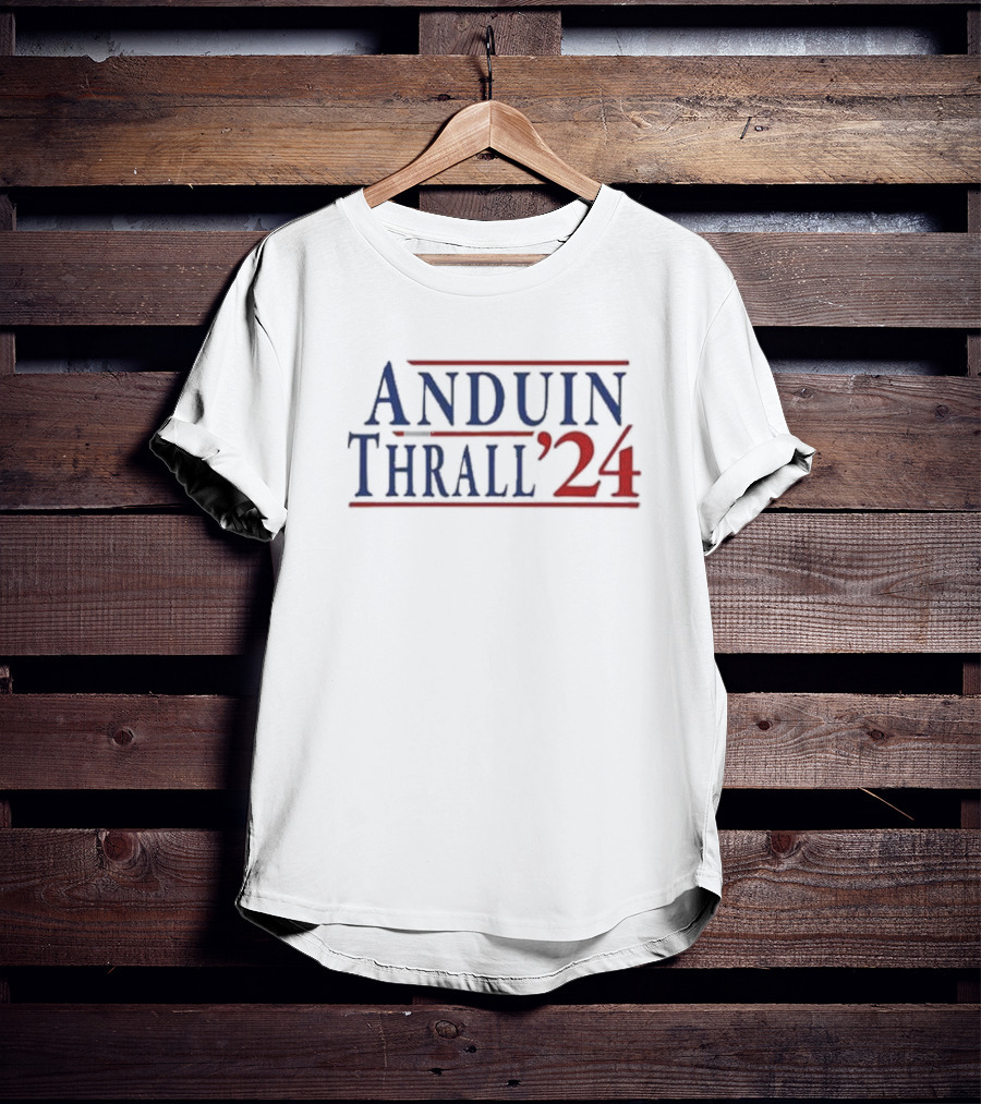 Josh Keaton Wearing Anduin Thrall ’24 Campaign T-Shirt
