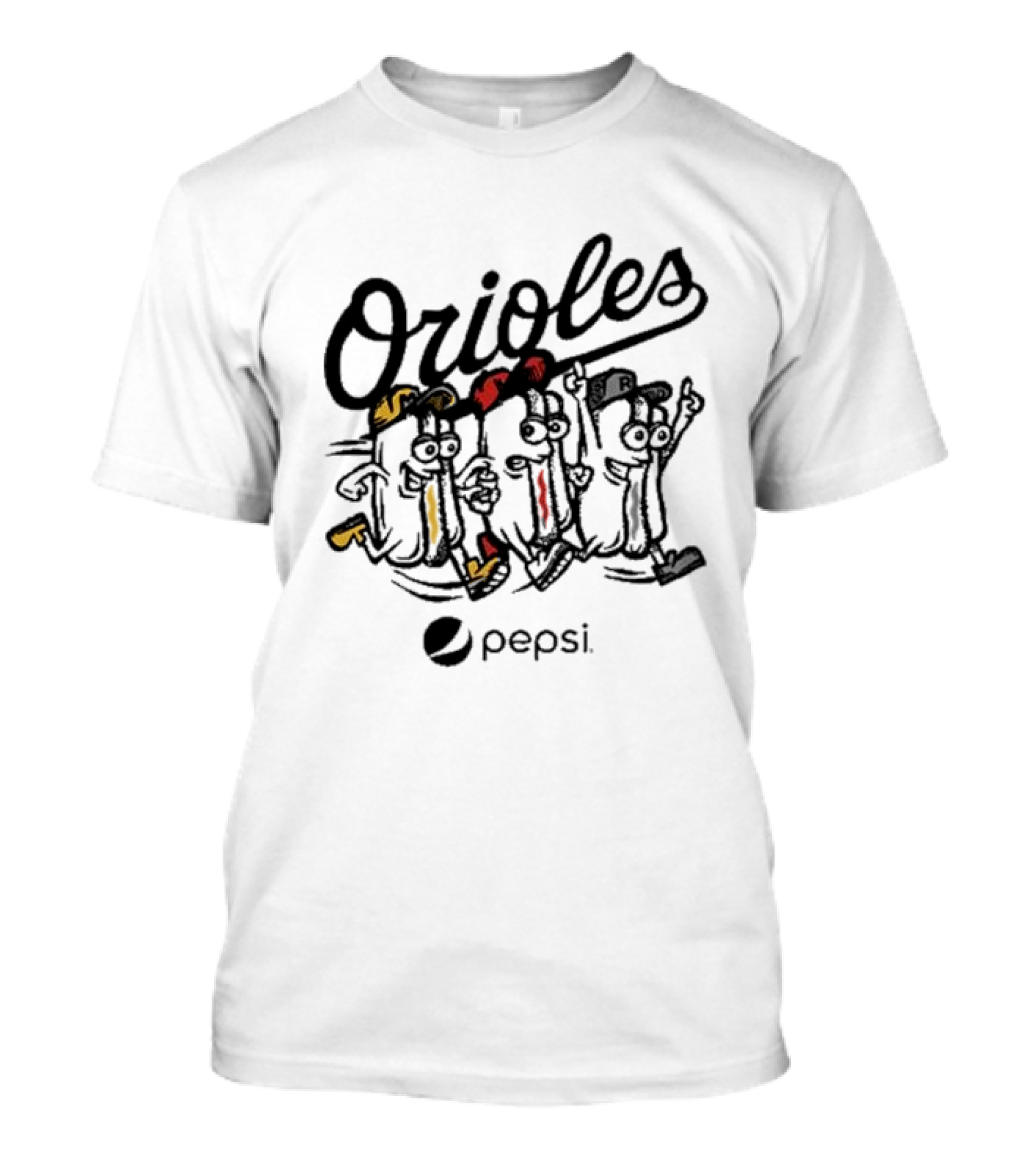 Orioles Pepsi Hot Dog Characters Race T-Shirt