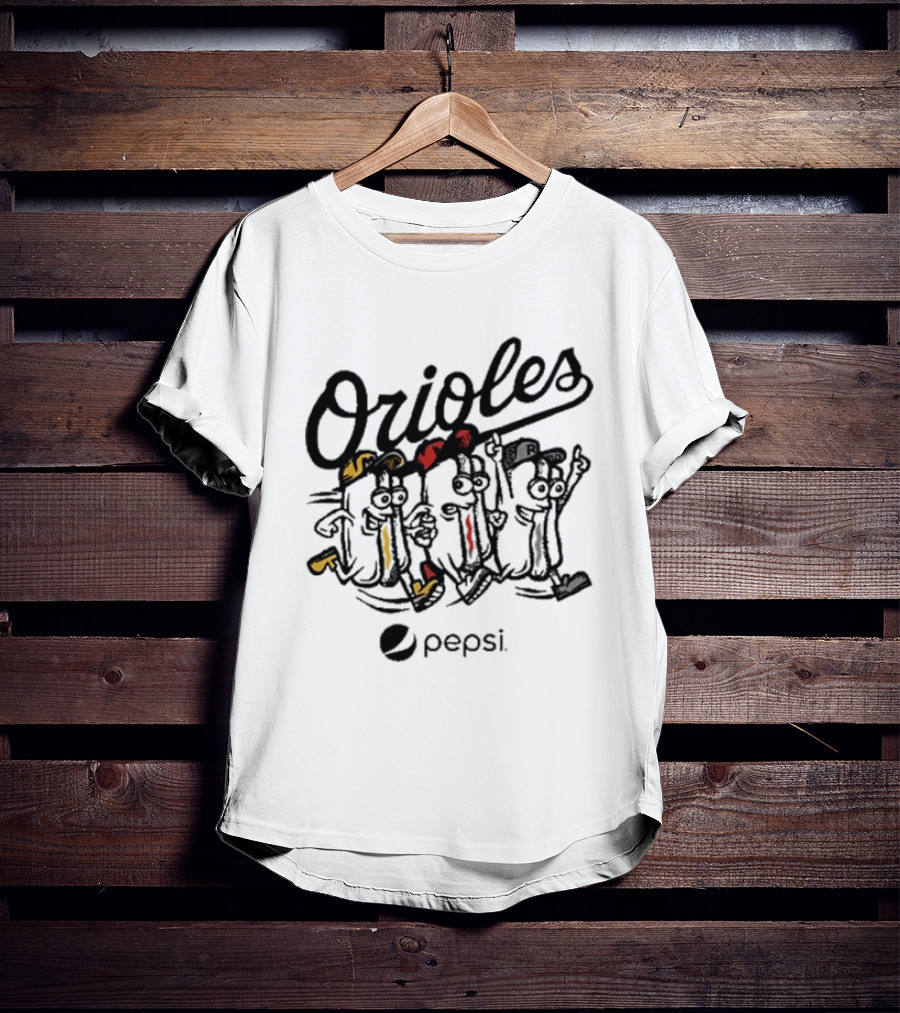 Orioles Pepsi Hot Dog Characters Race T-Shirt