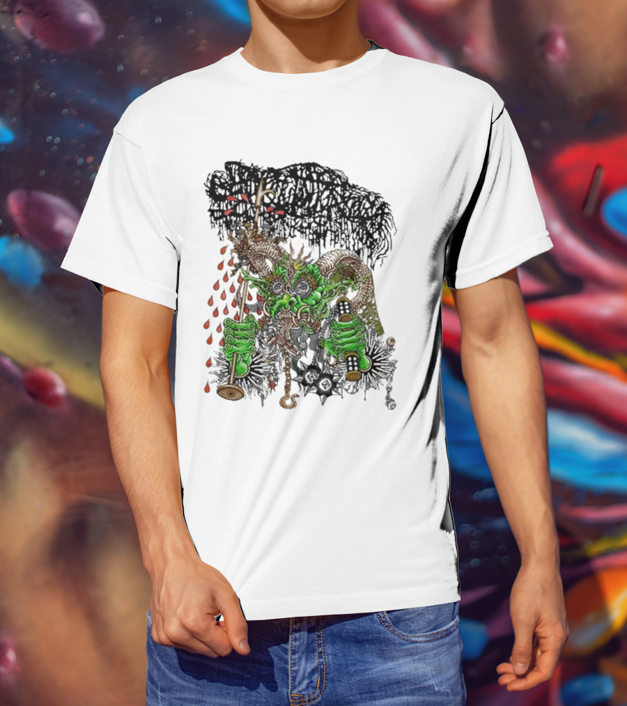 Sanguisugabogg Medievil Monster With Blood And Chains Elements T-Shirt