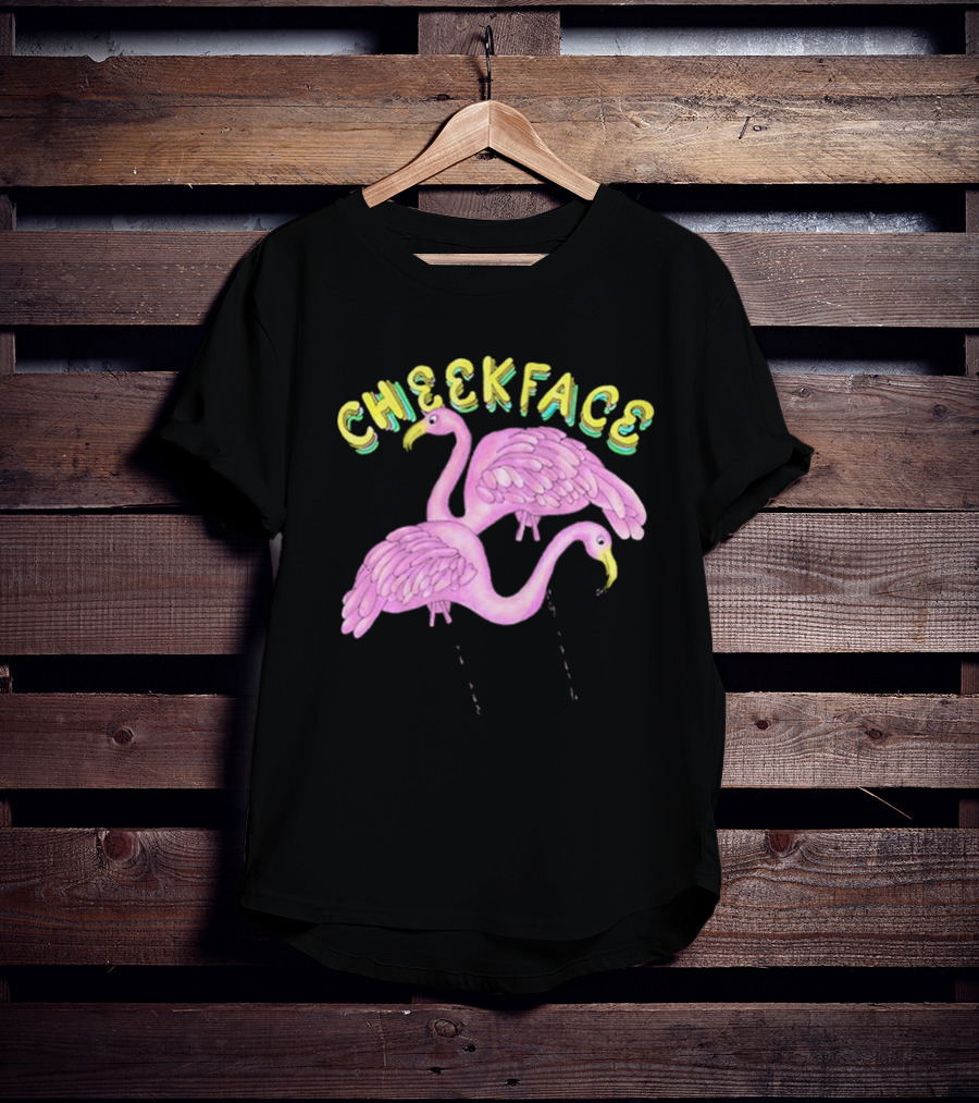 Cheekface Pink Flamingos T-Shirt