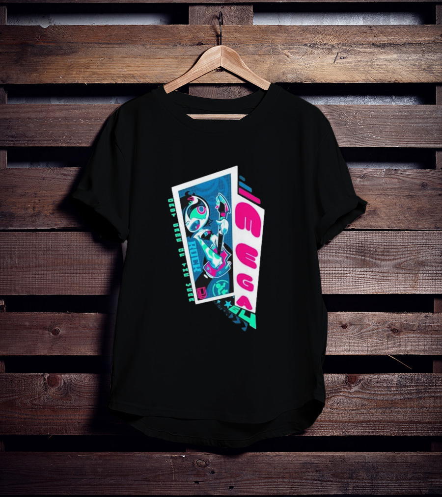 Mega64 Shred Neon Rocker Guitar Stars T-Shirt