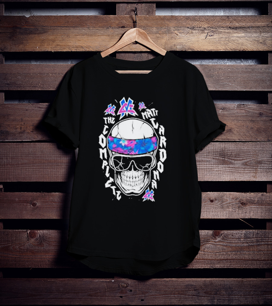 Matt Cardona The Complete Hawaii Skull And Sunglasses Floral Headband T-Shirt