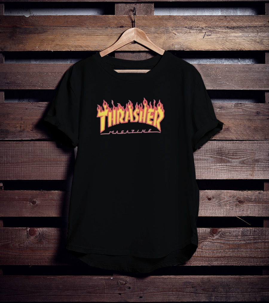 Thrasher Magazine Flame Logo Surf Skate T-Shirt