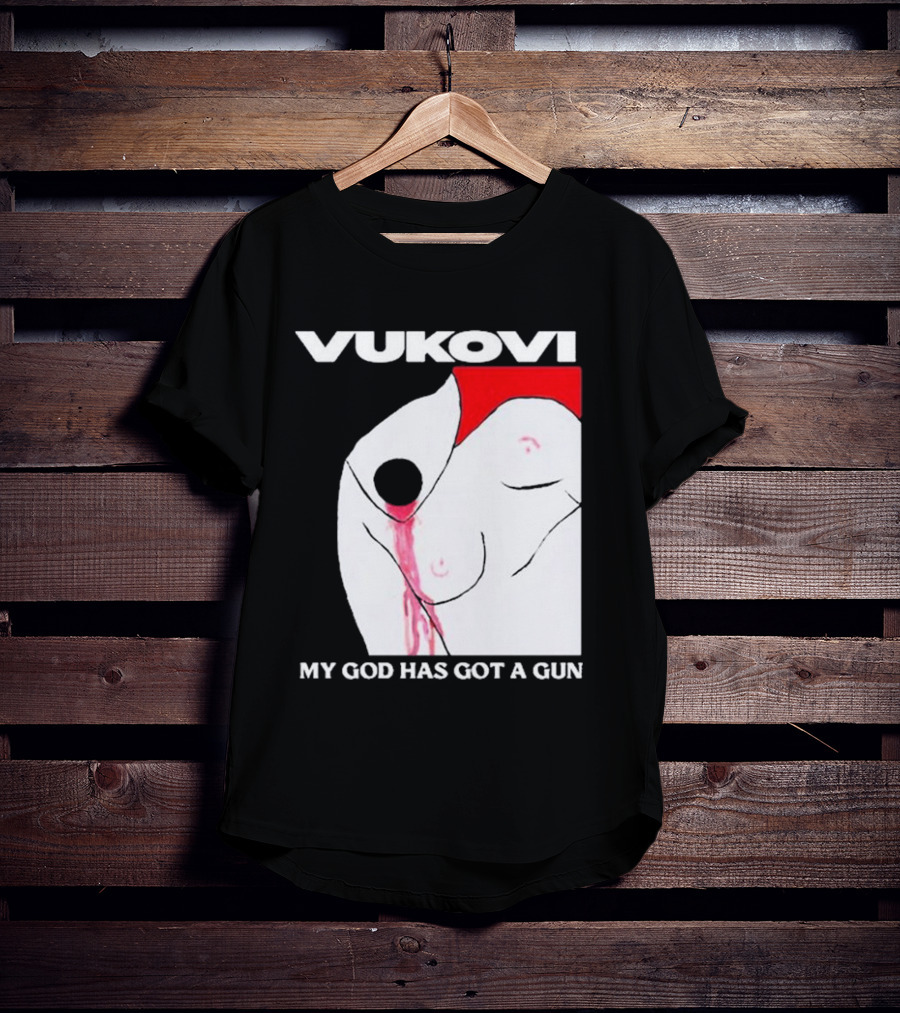 Vukovi My God Has Got A Gun Bold Graphic Concept T-Shirt
