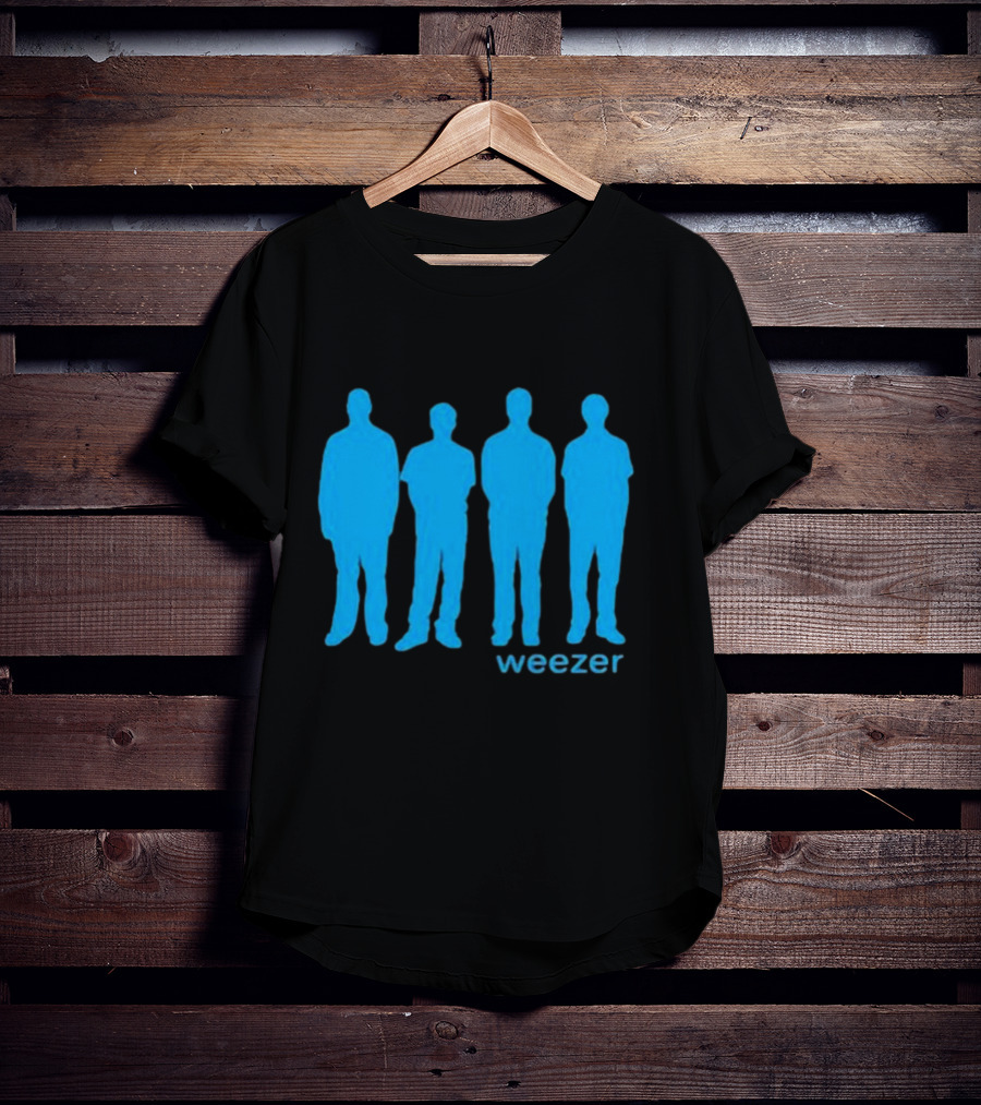 Weezer Blue Album Cover Silhouette Band Members T-Shirt