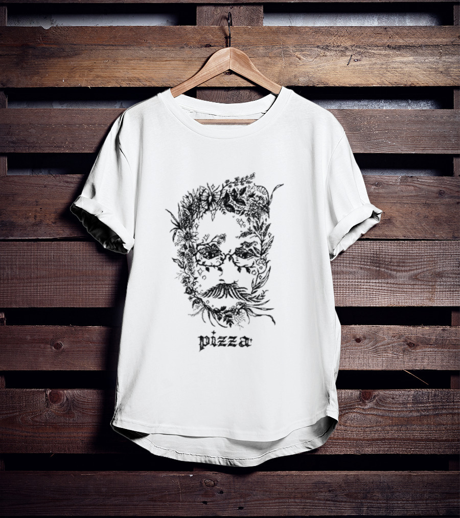Izzamas Nature John Pizza Botanical Face T-Shirt