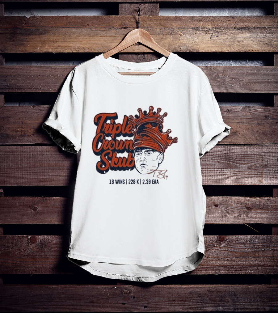 Tarik Skubal Triple Crown 18 Wins 228K 2.39 ERA Detroit Tigers T-Shirt