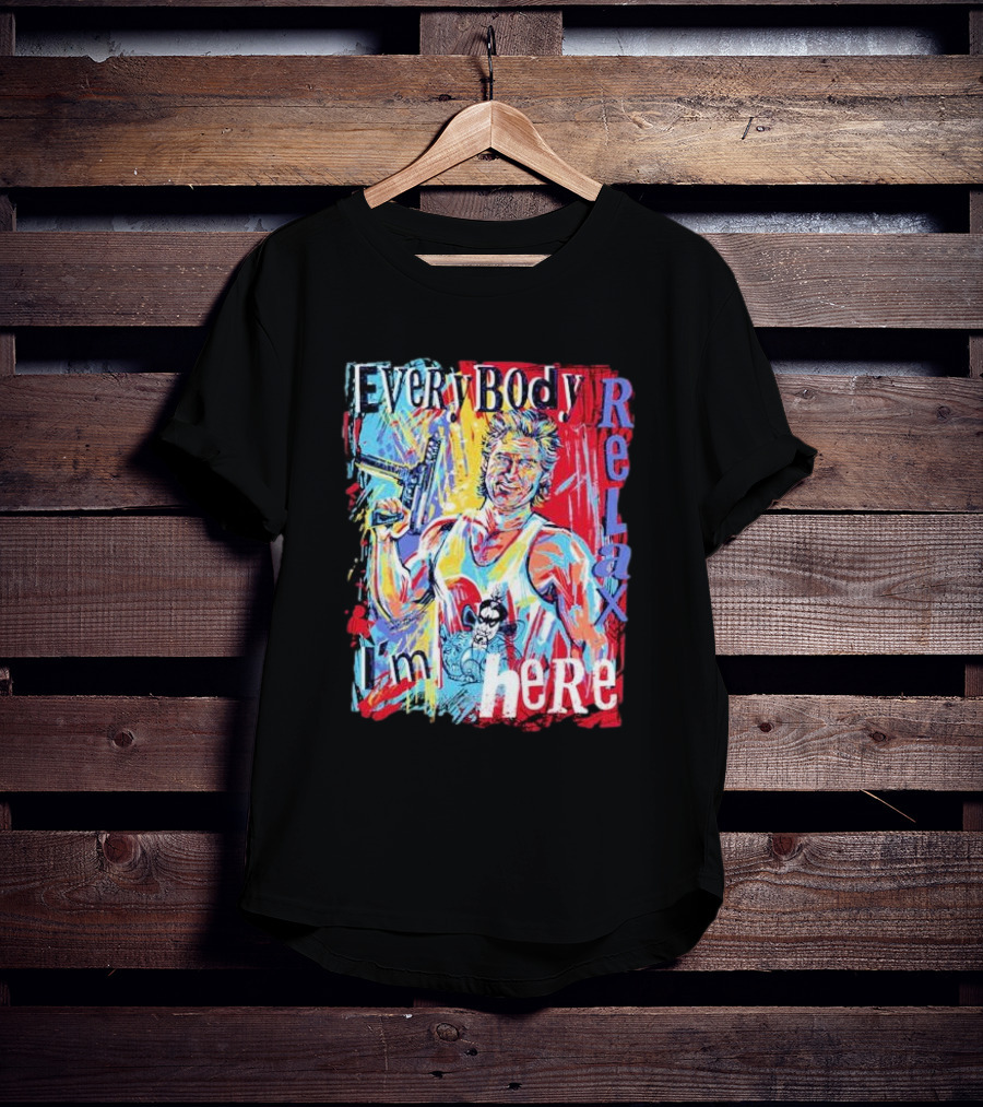 Everybody Relax I’m Here Painting With Gun And Vibrant Colors T-Shirt