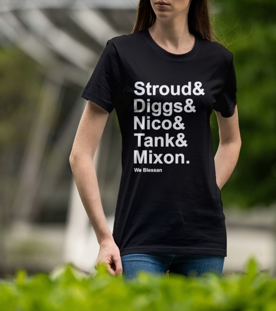 Houston Stressans Stroud Diggs Nico Tank Mixon We Blessan Football Names T-Shirt