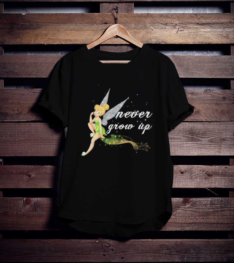 Tinkerbell Never Grow Up Fantasy Fairy Magic T-Shirt