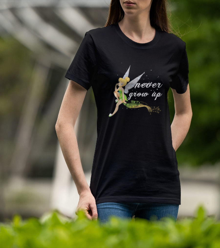 Tinkerbell Never Grow Up Fantasy Fairy Magic T-Shirt