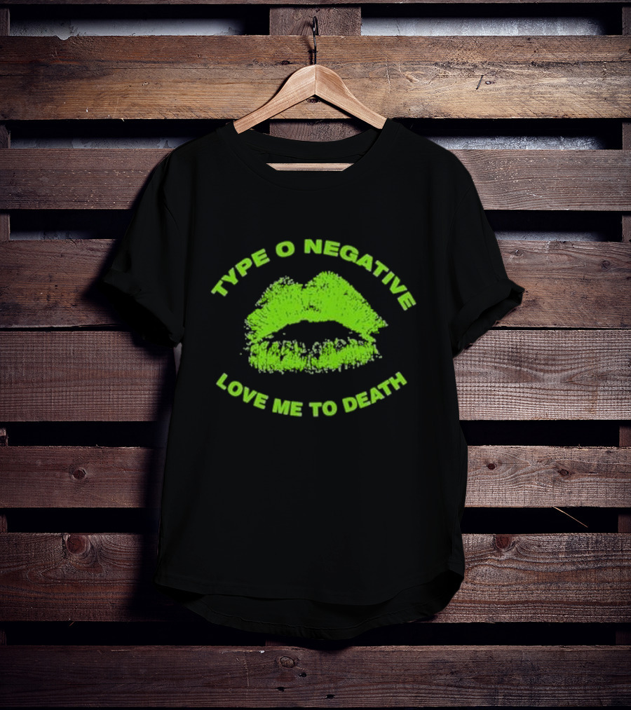 Type O Negative Love Me To Death Green Lips T-Shirt