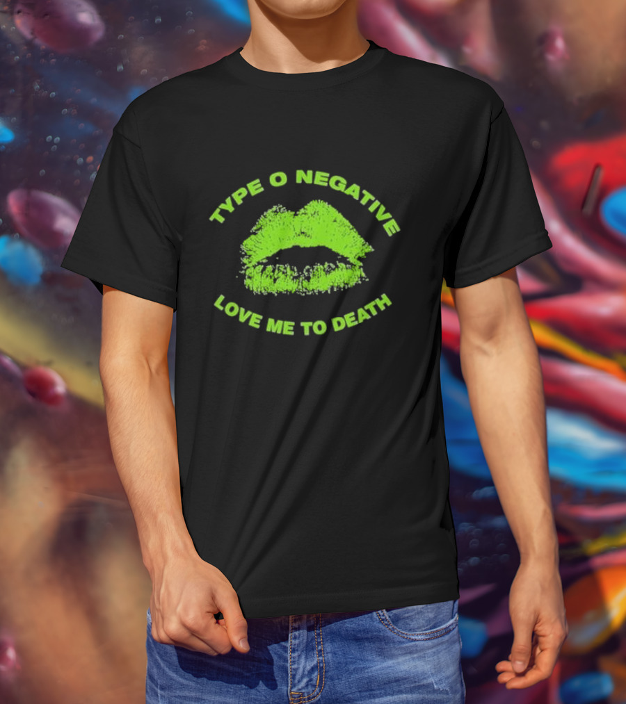 Type O Negative Love Me To Death Green Lips T-Shirt