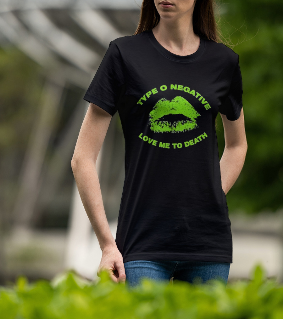 Type O Negative Love Me To Death Green Lips T-Shirt