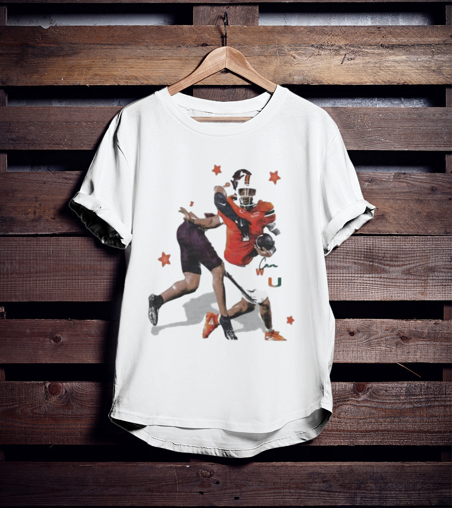 Gamechanger Shedeur Cam Ward Signature Football Play With Stars T-Shirt