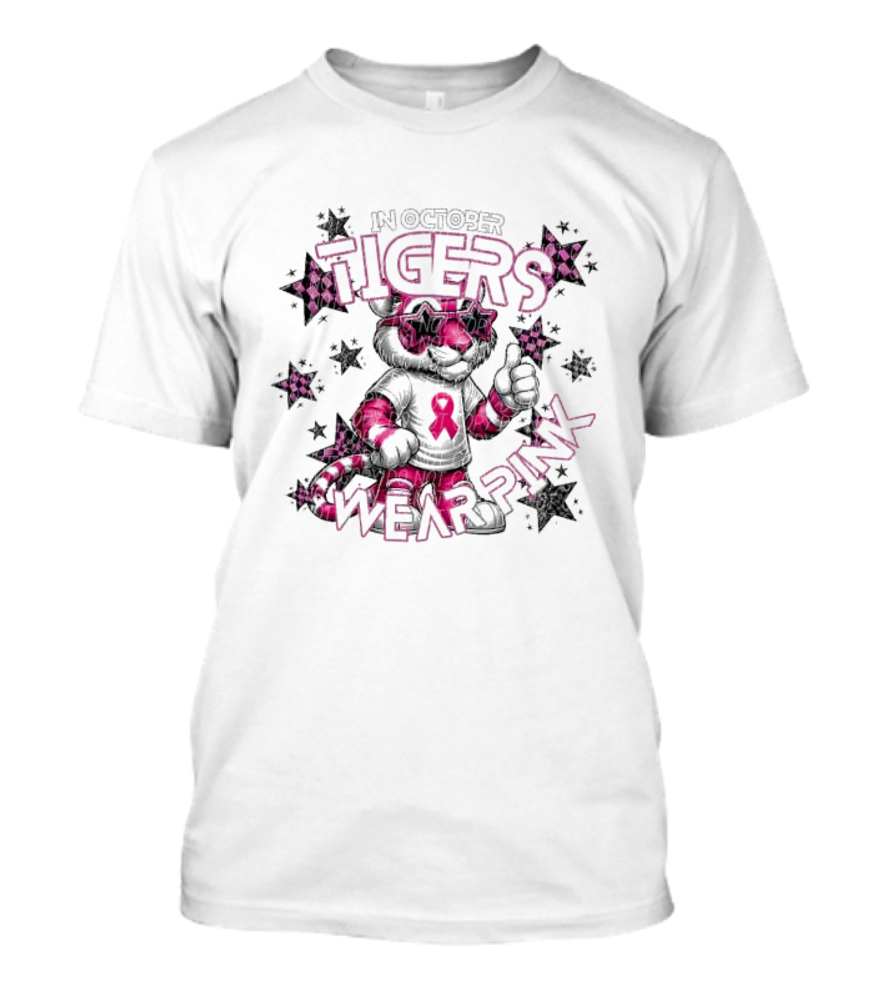 In October Tigers Wear Pink Detroit Tigers Baseball October Ready T-Shirt