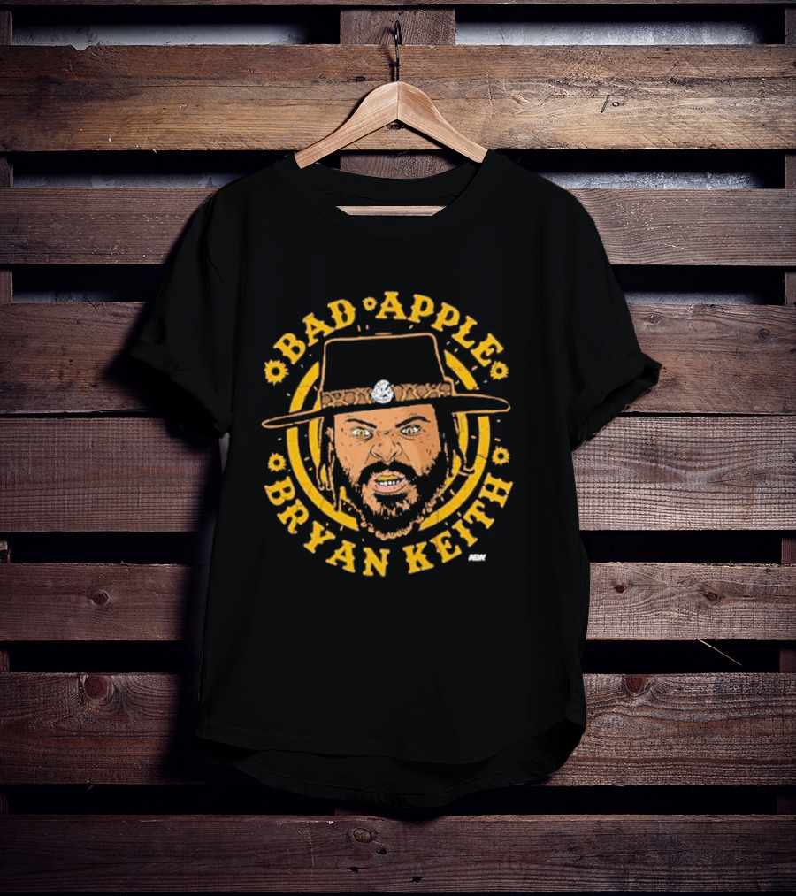 Bad Apple Bryan Keith Wild West Cowboy Face Hat T-Shirt