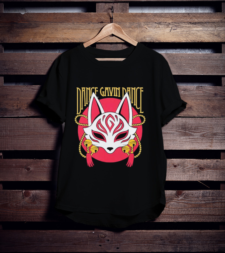 Dance Gavin Dance Kitsune Fox Mask With Bells T-Shirt