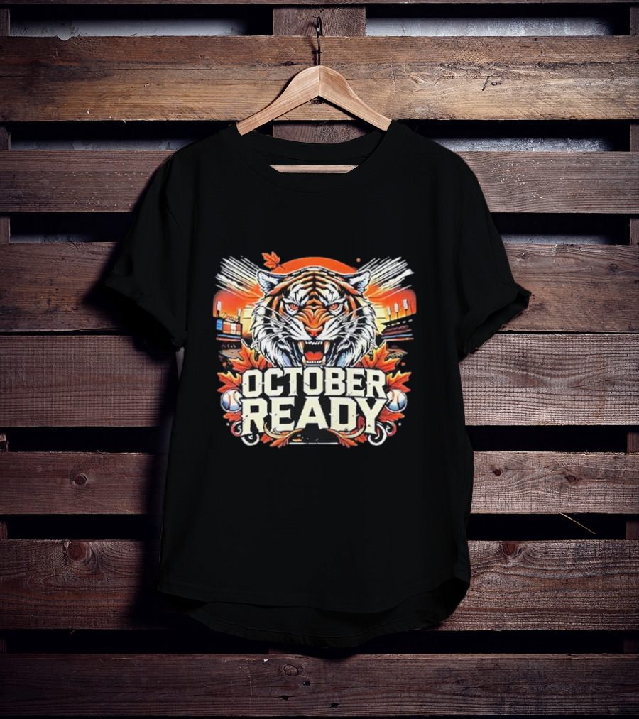 Detroit Tigers October Ready Baseball Season Matchup T-Shirt