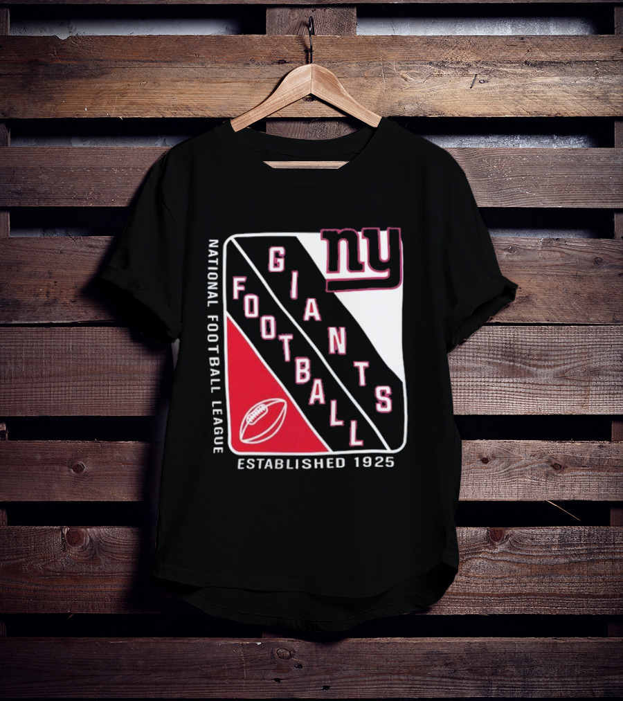 New York Giants National Football League Established 1925 Football Shield T-Shirt