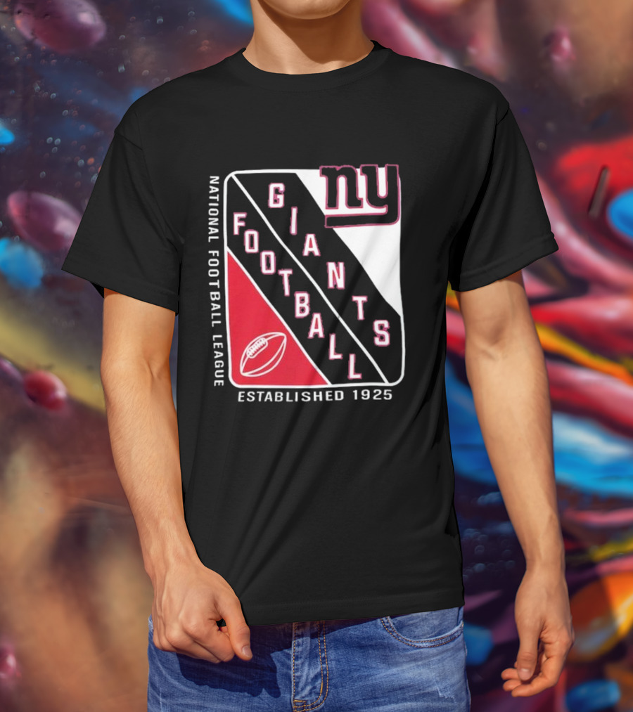 New York Giants National Football League Established 1925 Football Shield T-Shirt
