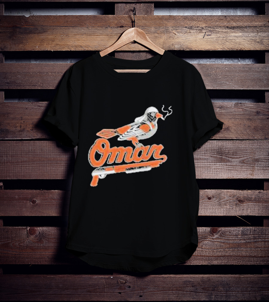 Omar Smoking Bird Perched On Shotgun Baltimore Oriole T-Shirt