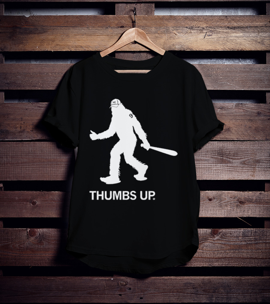 Raygunsite KC Bigfoot Thumbs Up With Baseball Bat T-Shirt