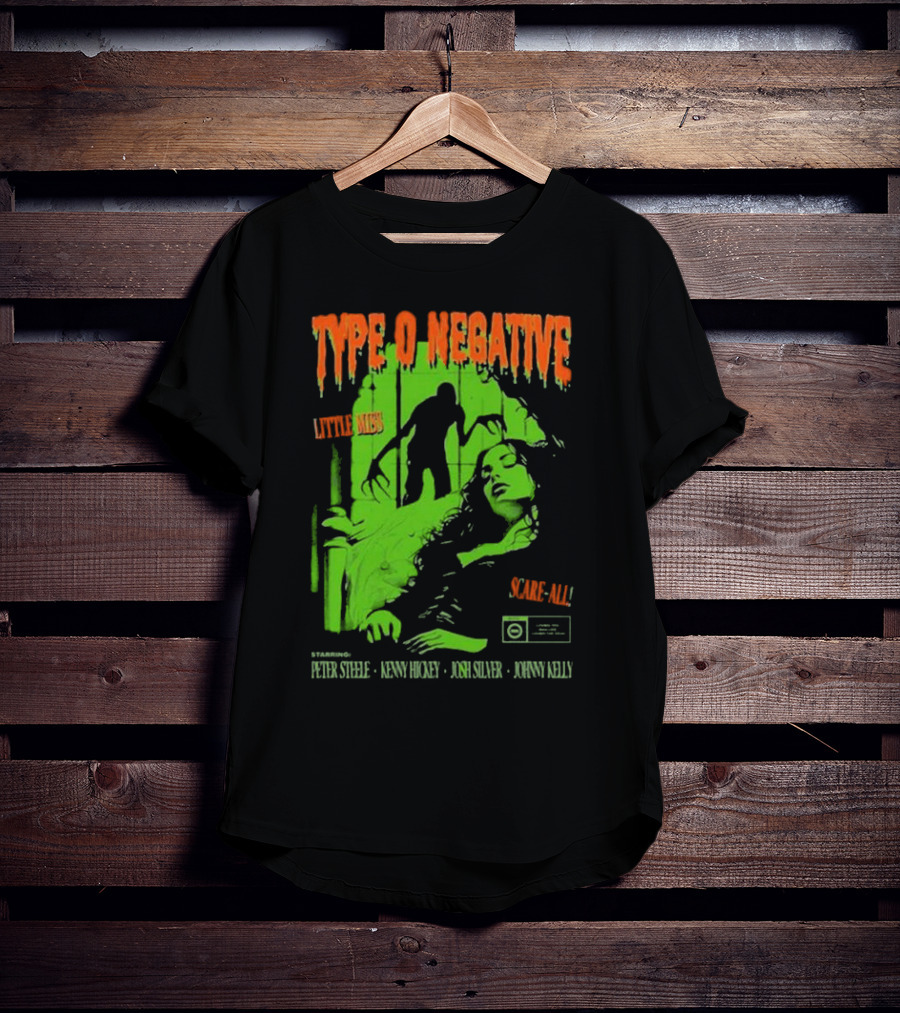 Type O Negative Little Miss Scare-All Horror Starring Peter Steele Kenny Hickey Josh Silver Johnny Kelly T-Shirt