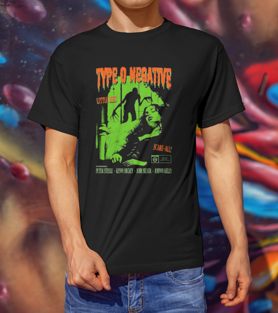 Type O Negative Little Miss Scare-All Horror Starring Peter Steele Kenny Hickey Josh Silver Johnny Kelly T-Shirt
