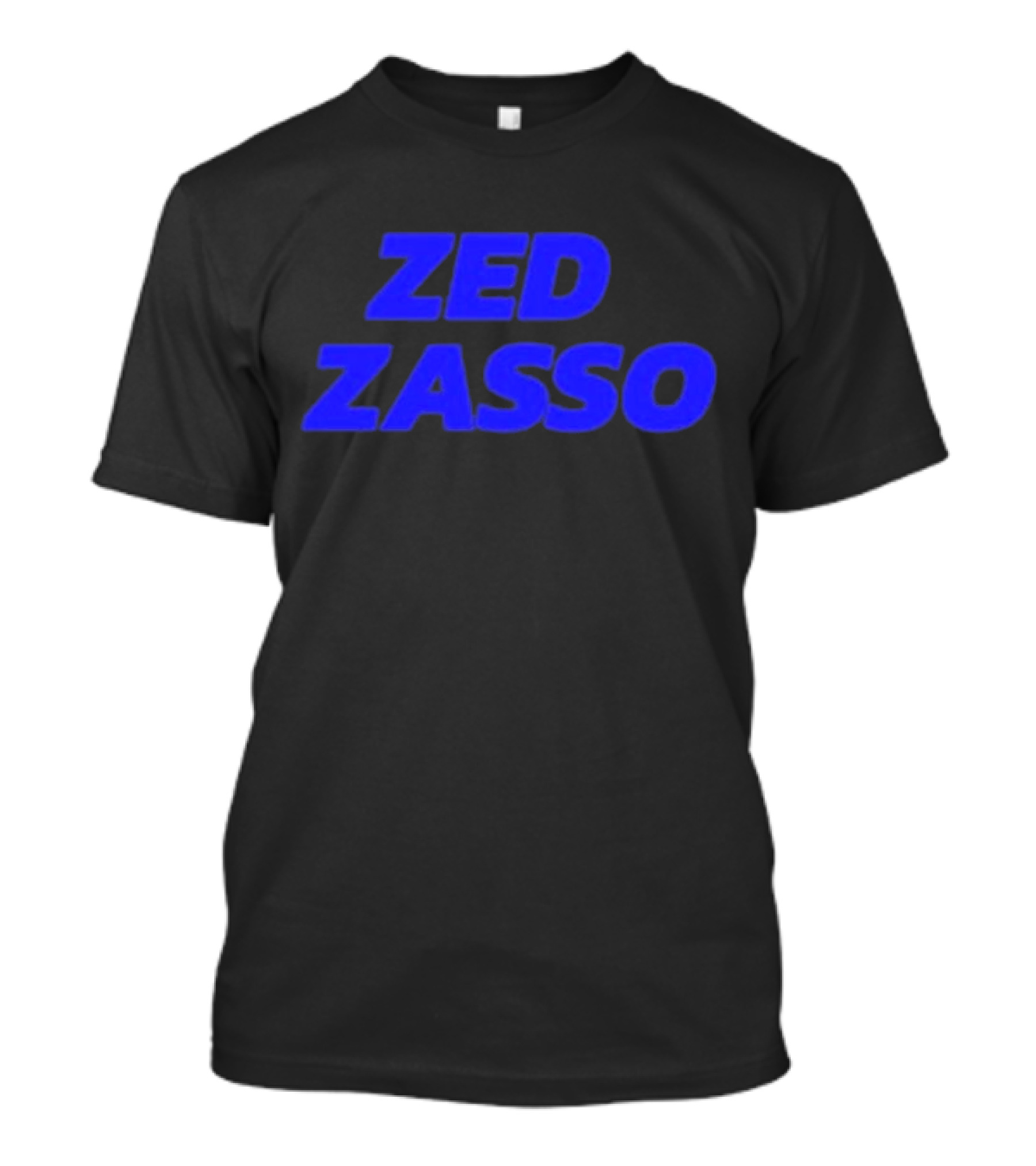 Zed Zasso Bold Blue Lettering T-Shirt