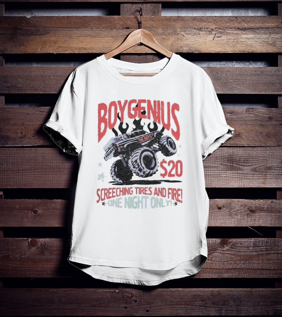 Boygenius $20 The Boys Screeching Tires And Fire One Night Only T-Shirt