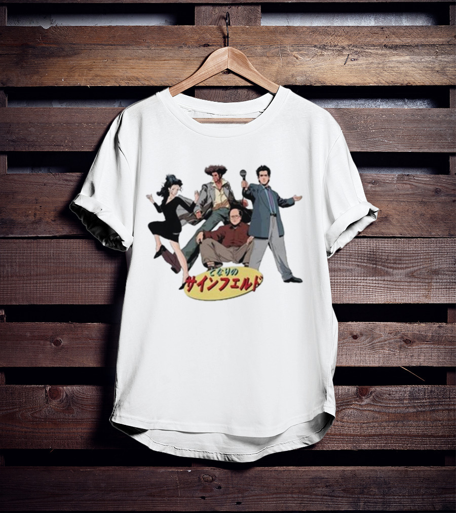 Japanese 90s Sitcom K Thor Jensen Seinfeld Anime Style Characters T-Shirt