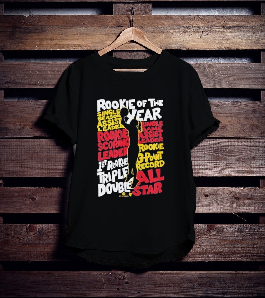 Caitlin Clark Rookie Of The Year Single Season And Game Assist Scoring Leader Triple Double 3-Point Record All Star Indiana Fever T-Shirt