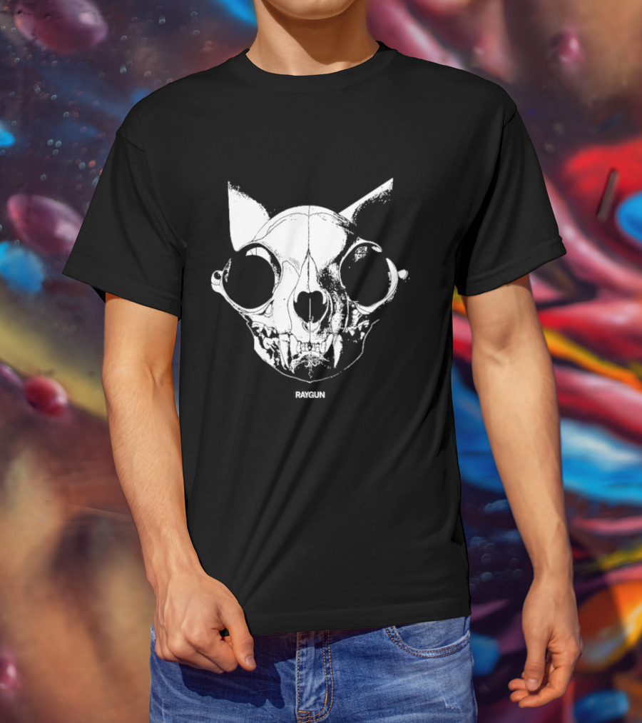 Cat Skull Raygun Heavyweight T-Shirt
